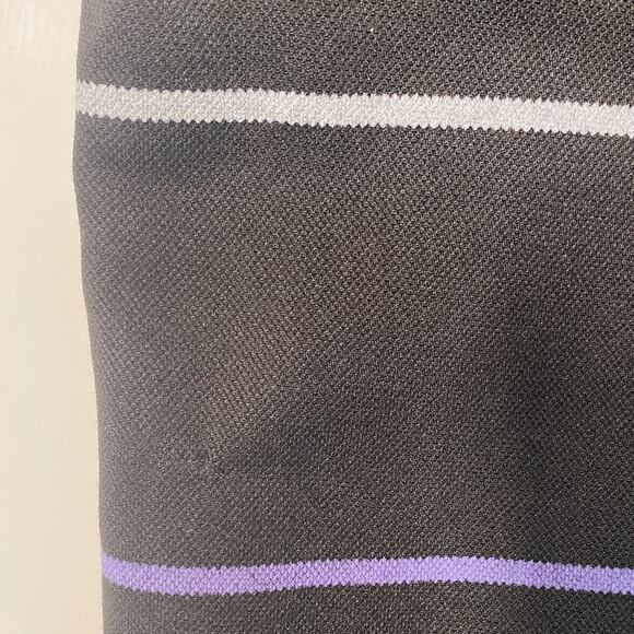 Abercrombie & Fitch Black Multicolored Stripe Muscle Collared Polo Shirt Top | M - Picture 9 of 11